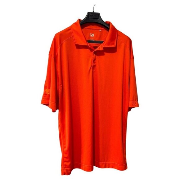 Cutter & Buck Polo Shirt Men's 3XB orange Collared Golf Active dry tech - Picture 1 of 6